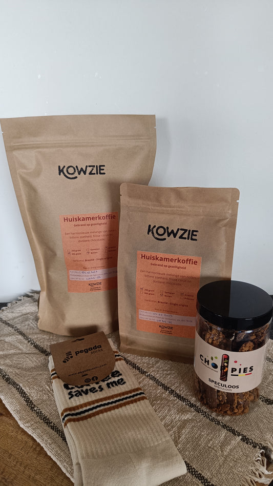 Geschenkpakket - Koffie, zoet en kowzie